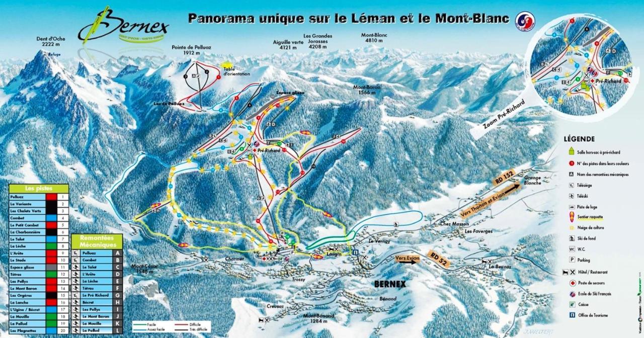 Appartement Au Pied Des Pistes, Avec Vue Sur La Montagne Bernex Buitenkant foto